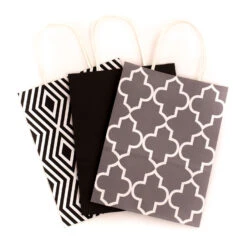 Hallmark 10.7" 12-Pack Assorted Kraft Paper Gift Bags -Hallmark 10.7 Prints and Solids 12Pack Assorted Gift Bags 5EGB6051 07