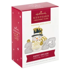Hallmark Sweet Decade 2023 Special Edition Ornament -Hallmark 2023 With Snowman Keepsake Ornament 1999QXC5622 04