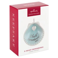 Hallmark A Heart Remembered 2023 Porcelain Ornament -Hallmark A Heart Remembered Seashell Keepsake Ornament 1799QHX3037 04