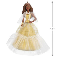 Hallmark 2023 Black Holiday Barbie™ Ornament -Hallmark African American Holiday Barbie Keepsake Ornament 2199QXR8217 03