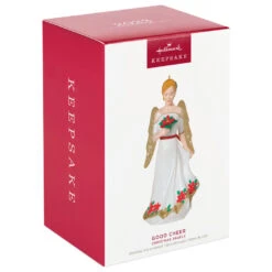 Hallmark Christmas Angels Good Cheer Ornament -Hallmark Angel in Red Flowers Dress Keepsake Ornament 2499QXR8267 04