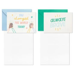 Hallmark Little World Changers™ Assorted Blank Note Cards In Caddy, Pack Of 24 -Hallmark Assorted Kids Blank Note Cards in Caddy 3SOM1188 03