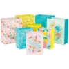 Hallmark Assorted Floral And Solid 8-Pack Medium And Large Gift Bags -Hallmark Assorted Medium and Large Floral Solid Gift Bags 5EGB6639 01