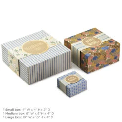 Hallmark 4", 8" And 10" Floral 3-Pack Gift Boxes With Bands -Hallmark Assorted Sizes Floral Gift Boxes With Bands 5EBC1230 04