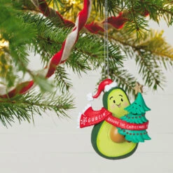Hallmark Guacin' Around The Christmas Tree Ornament With Sound -Hallmark Avocado and Christmas Tree Keepsake Ornament 2199QGO2839 02
