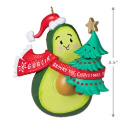 Hallmark Guacin' Around The Christmas Tree Ornament With Sound -Hallmark Avocado and Christmas Tree Keepsake Ornament 2199QGO2839 03