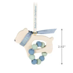 Hallmark Baby Boy's First Christmas Bear 2023 Ornament -Hallmark Baby Boys 1st Christmas Bear Keepsake Ornament 1799QGO2729 03