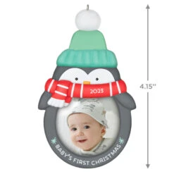Hallmark Baby's 1st Christmas 2023 Photo Frame Ornament -Hallmark Babys 1st Christmas Penquin Frame Keepsake Ornament 1699QGO2719 03