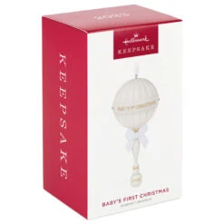 Hallmark Baby's First Christmas Rattle 2023 Porcelain Ornament -Hallmark Babys 1st Christmas Rattle Keepsake Ornament 2499QHX3107 04
