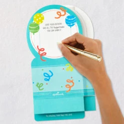 Hallmark All The Happiness Snow Globe Musical 3D Birthday Card With Motion -Hallmark Balloons Snow Globe Musical Motion 3DBirthday Card 1299WDR1212 06