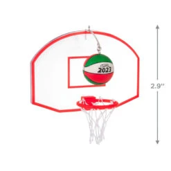 Hallmark Basketball Star 2023 Ornament -Hallmark Basketball Goal and Ball Keepsake Ornament 1399QGO2699 03