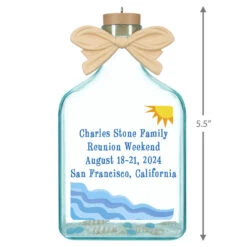 Hallmark A Day At The Beach Sun & Waves Personalized Text Ornament -Hallmark Beach Glass Bottle Personalized Christmas Ornament 2499QHE2118B1 03