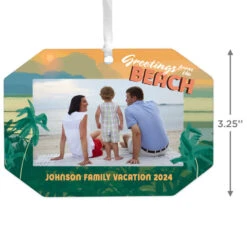 Hallmark Beach Vacation Personalized Text And Photo Metal Ornament -Hallmark Beach Vacation Personalized Christmas Ornament 1OFM1001B8 03