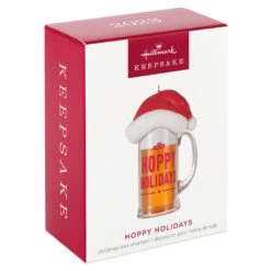Hallmark Hoppy Holidays Ornament -Hallmark Beer Mug With Santa Hat Keepsake Ornament 1799QGO2847 04