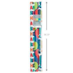Hallmark Birthday Celebration 3-Pack Reversible Wrapping Paper -Hallmark Birthday Celebration 3Pack Reversible Wrapping Paper 5EWR2946 03