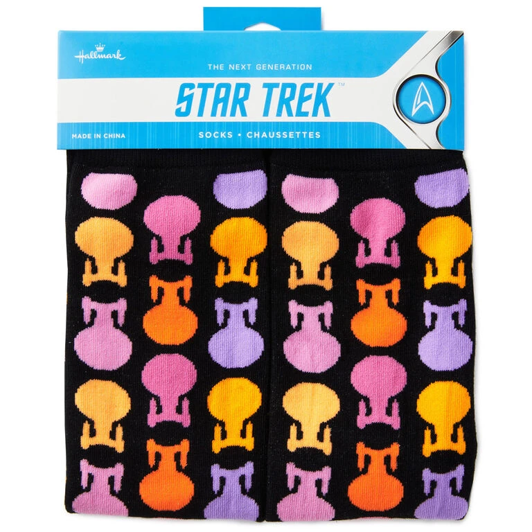 Hallmark Star Trek: The Next Generation™ Colorful U.S.S. Enterprise Novelty Crew Socks 4 Hallmark Star Trek: The Next Generation™ Colorful U.S.S. Enterprise Novelty Crew Socks - Image 2