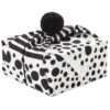 Hallmark 26" Black-and-White Fabric Gift Wrap With Elastic Band -Hallmark BlackandWhite Square Flat Wrapping Cloth 1299EJR6377 01