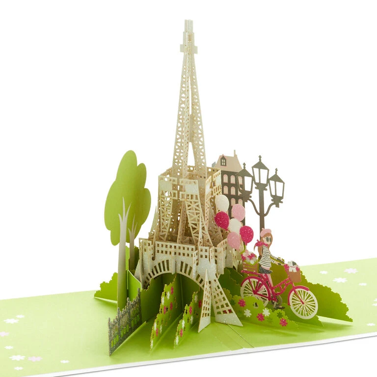 Hallmark Bonjour Eiffel Tower 3D Pop-Up Hello Card 3 Hallmark Bonjour Eiffel Tower 3D Pop-Up Hello Card