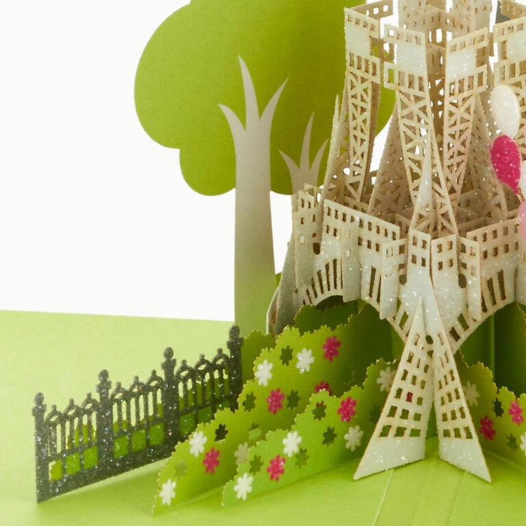 Hallmark Bonjour Eiffel Tower 3D Pop-Up Hello Card 6 Hallmark Bonjour Eiffel Tower 3D Pop-Up Hello Card - Image 4