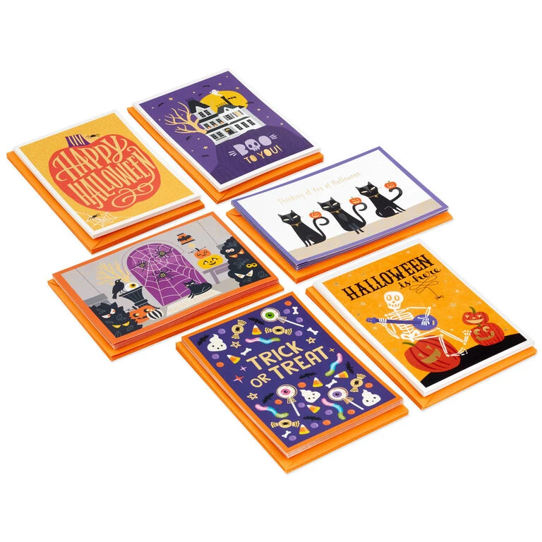 Hallmark Boo To You Boxed Halloween Cards Assortment, Pack Of 36 3 Hallmark Boo To You Boxed Halloween Cards Assortment, Pack Of 36