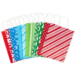 Hallmark 13" Bright Fun 12-Pack Assorted Christmas Gift Bags -Hallmark Bright Fun 12 Assorted Large Christmas Gift Bags 5XGB2812 04