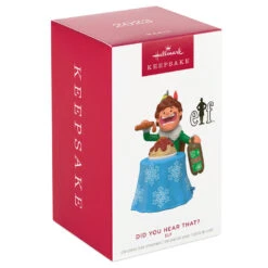 Hallmark Elf Did You Hear That? Ornament With Sound -Hallmark Buddy the Elf With Spaghetti Keepsake Ornament 2099QXI6097 04