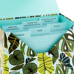 Hallmark Premium Assorted Handmade All-Occasion Cards In Leaf Print Organizer, Box Of 24 20 Hallmark Premium Assorted Handmade All-Occasion Cards In Leaf Print Organizer, Box Of 24 -Hallmark Bulk Handmade AllOccasion Cards in Storage Box 5EDX1107 09