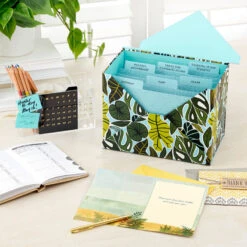 Hallmark Premium Assorted Handmade All-Occasion Cards In Leaf Print Organizer, Box Of 24 21 Hallmark Premium Assorted Handmade All-Occasion Cards In Leaf Print Organizer, Box Of 24 -Hallmark Bulk Handmade AllOccasion Cards in Storage Box 5EDX1107 10