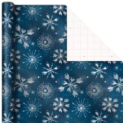 Hallmark Winter Wonder 3-Pack Christmas Wrapping Paper Assortment, 120 Sq. Ft. -Hallmark Cardinals Snowflakes and Village Gift Wrap Pack 5JXW1075 06
