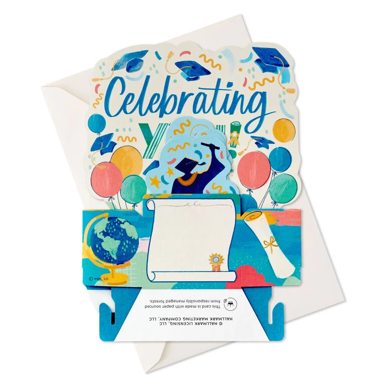 Hallmark Celebrating You 3D Pop-Up Graduation Cards, Pack Of 8 9 Hallmark Celebrating You 3D Pop-Up Graduation Cards, Pack Of 8 - Image 7