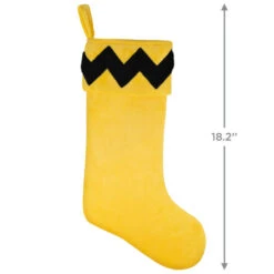Hallmark The Peanuts® Gang Charlie Brown Stocking -Hallmark Charlie Brown Yellow and Black Keepsake Stocking 1QSB6307 03
