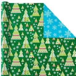 Hallmark Christmas Cheer 4-Pack Reversible Wrapping Paper Assortment, 150 Sq. Ft. -Hallmark Christmas Cheer Assortment Reversible Wrapping Paper 5JXW1736 05