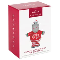 Hallmark I Want A Hippopotamus For Christmas Musical Ornament -Hallmark Christmas Hippopotamus Keepsake Ornament 2099QGO2627 04