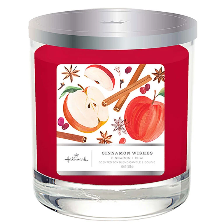 Hallmark Cinnamon Wishes 3-Wick Jar Candle, 16 Oz. 3 Hallmark Cinnamon Wishes 3-Wick Jar Candle, 16 Oz.