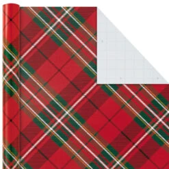 Hallmark Classic Plaids 4-Pack Wrapping Paper Assortment, 120 Sq. Ft. -Hallmark Classic Plaids Christmas Wrapping Paper Assortment 5JXW1040 03