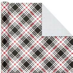 Hallmark Classic Plaids 4-Pack Wrapping Paper Assortment, 120 Sq. Ft. -Hallmark Classic Plaids Christmas Wrapping Paper Assortment 5JXW1040 04