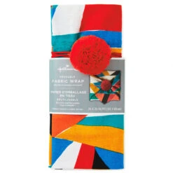 Hallmark 26" Colorful Abstract Fabric Gift Wrap With Elastic Band -Hallmark Colorful Abstract Fabric Gift Wrap With Elastic Band 1299EJR6379 06