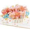 Hallmark Love You Always 3D Pop-Up Love Card 2 Hallmark Love You Always 3D Pop-Up Love Card -Hallmark Colorful Hearts 3D PopUp Love Card 1299LAD2904 01