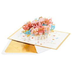 Hallmark Love You Always 3D Pop-Up Love Card -Hallmark Colorful Hearts 3D PopUp Love Card 1299LAD2904 02