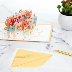 Hallmark Love You Always 3D Pop-Up Love Card -Hallmark Colorful Hearts 3D PopUp Love Card 1299LAD2904 07