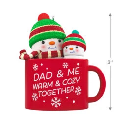 Hallmark Dad & Me Hot Cocoa Mug 2023 Ornament 10 Hallmark Dad & Me Hot Cocoa Mug 2023 Ornament -Hallmark Dad Me Snowmen in Mug Keepsake Ornament 1599QGO2579 03