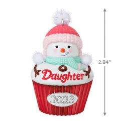 Hallmark Daughter Cupcake 2023 Ornament 10 Hallmark Daughter Cupcake 2023 Ornament -Hallmark Daughter Snowman Cupcake 2023 Keepsake Ornament 1399QGO2539 03