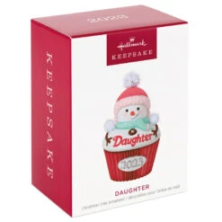 Hallmark Daughter Cupcake 2023 Ornament 11 Hallmark Daughter Cupcake 2023 Ornament -Hallmark Daughter Snowman Cupcake 2023 Keepsake Ornament 1399QGO2539 04
