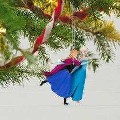 Hallmark Disney Frozen 10th Anniversary Two Sisters, One Heart Ornament -Hallmark Disney Anna and Elsa Skating Keepsake Ornament 2799QXD6599 02