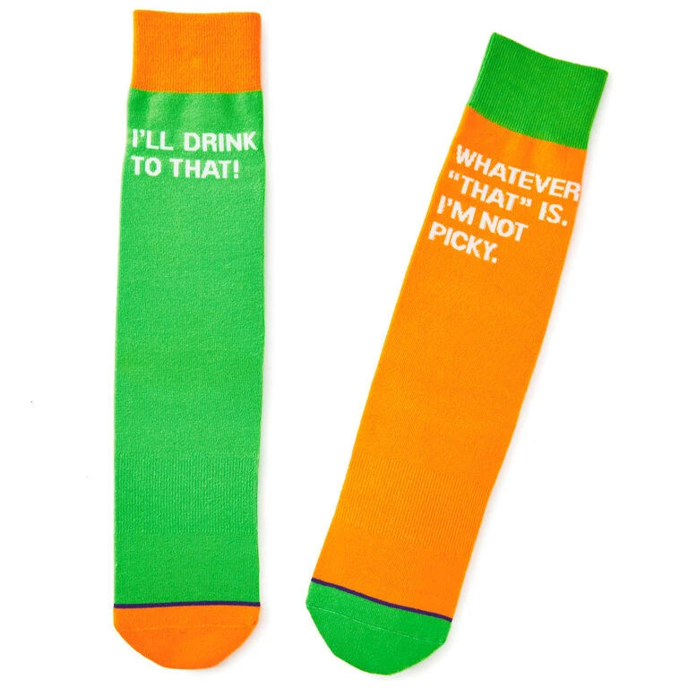 Hallmark I'll Drink To That Funny Crew Socks 3 Hallmark I'll Drink To That Funny Crew Socks