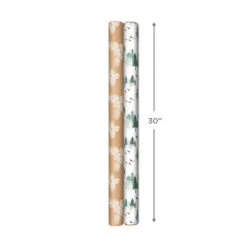Hallmark Elegant Evergreens 2-Pack Holiday Wrapping Paper, 150 Sq. Ft. -Hallmark Elegant Evergreens Holiday Wrapping Paper 5JXW1203 04