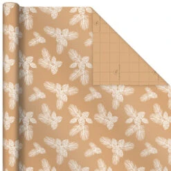 Hallmark Elegant Evergreens 2-Pack Holiday Wrapping Paper, 150 Sq. Ft. -Hallmark Elegant Evergreens Holiday Wrapping Paper 5JXW1203 05