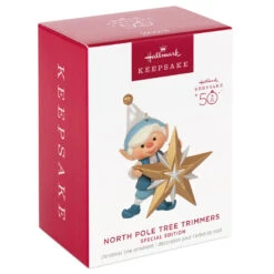Hallmark North Pole Tree Trimmers Special Edition Ornament 11 Hallmark North Pole Tree Trimmers Special Edition Ornament -Hallmark Elf Trimming the Tree Keepsake Ornament 1999QGO2809 04