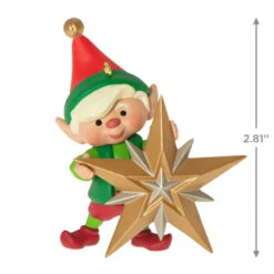 Hallmark North Pole Tree Trimmers Ornament -Hallmark Elf With Christmas Tree Keepsake Ornament 1799QXR8069 03