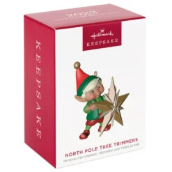 Hallmark North Pole Tree Trimmers Ornament -Hallmark Elf With Christmas Tree Keepsake Ornament 1799QXR8069 04